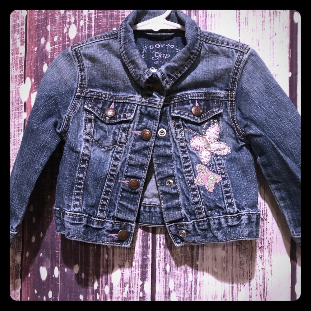 Gap girls jean jacket size 2